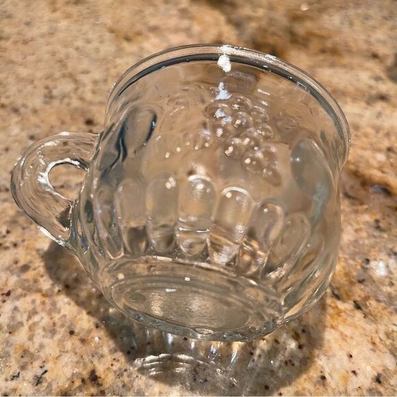 Vintage Large glass punch bowl - set of 12 cups - Picture 12 of 15